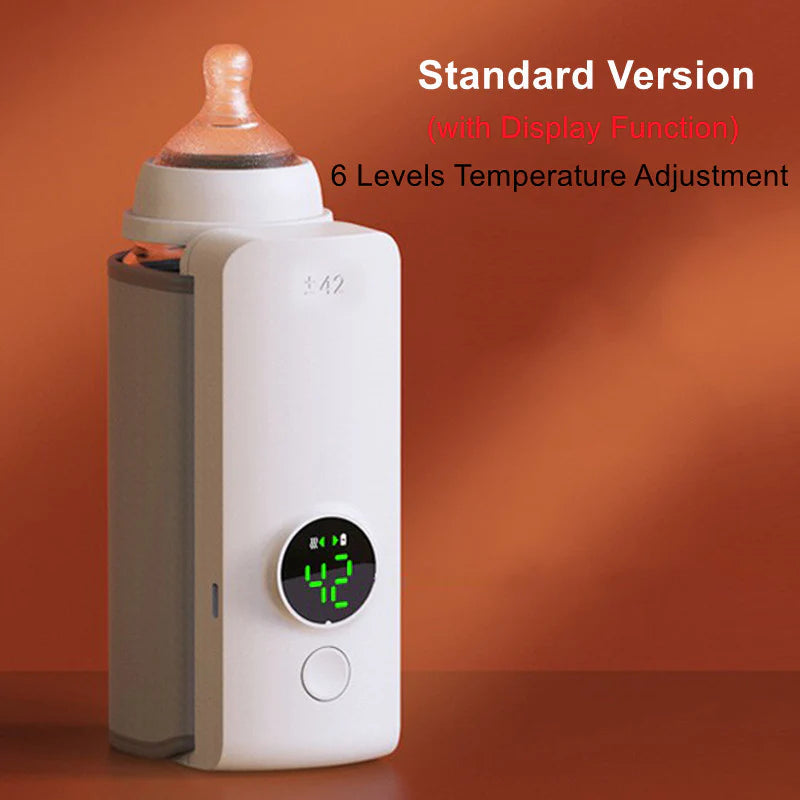 Portable Wireless Rechargeable Baby Bottle Warmer USB Charging and Heating Bag Portable Constant Temperature Milk Warmer Universal Bottle Insulation Sleeve