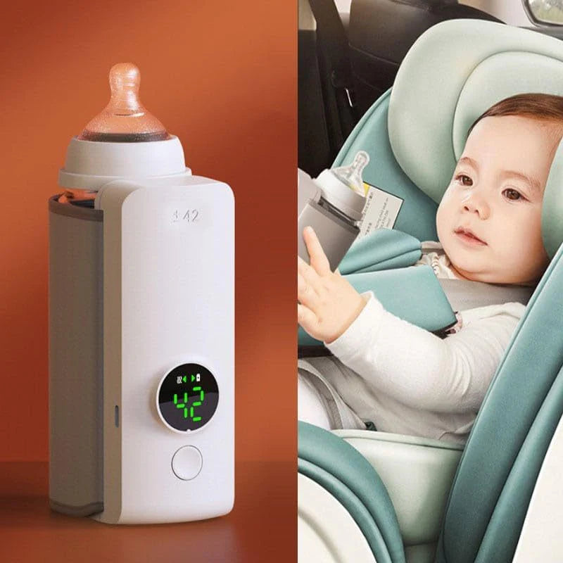 Portable Wireless Rechargeable Baby Bottle Warmer USB Charging and Heating Bag Portable Constant Temperature Milk Warmer Universal Bottle Insulation Sleeve