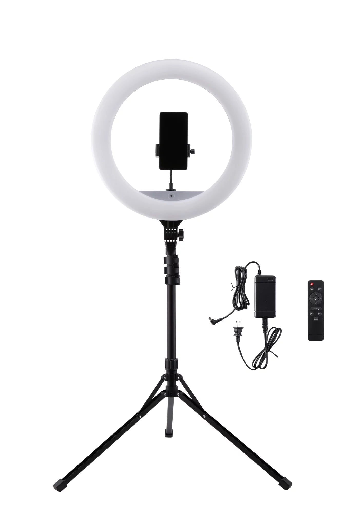 18-Inch LED Ring Light, Adjustable 63-Inch Tripod Stand, with Phone Stand and Wireless Remote for Selfies